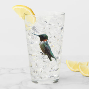 Verre Photographie d'oiseau de colibri à gorge rubis