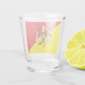 Verre photographié patriotique avec drapeau de la  (Dos)