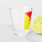 Verre photographié patriotique avec drapeau de la  (Gauche)