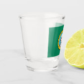 Verre photographié patriotique avec drapeau de l'É (Gauche)