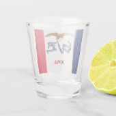 Verre photographié patriotique avec drapeau de l'I (Dos)