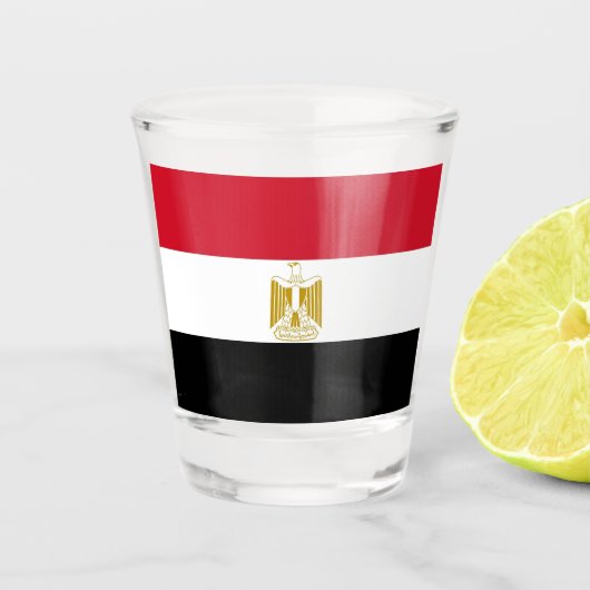 Verre photographié patriotique avec drapeau d'Egyp (Devant)