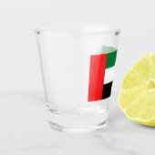 Verre photographié patriotique avec drapeau des EA (Gauche)