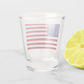 Verre photographié patriotique avec drapeau des US (Dos)