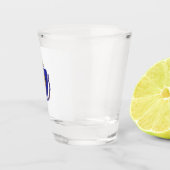 Verre photographié patriotique avec drapeau du Mas (Droite)