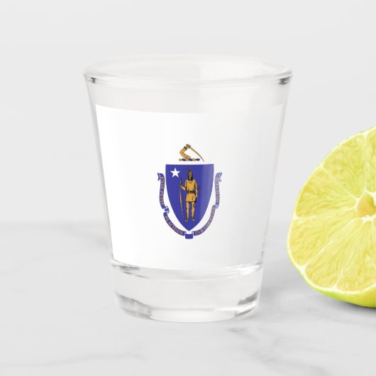 Verre photographié patriotique avec drapeau du Mas (Devant)