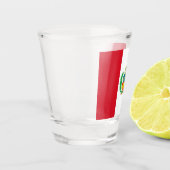 Verre photographié patriotique avec drapeau du Pér (Gauche)