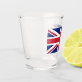 Verre photographié patriotique avec drapeau du Roy (Gauche)