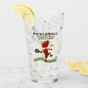 Verre Pickleball barbote bien avec d'autres