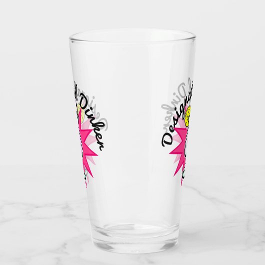 Verre Pickleball Dinker désigné - Cocktail rose (Gauche)