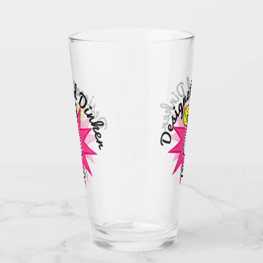 Verre Pickleball Dinker désigné - Cocktail rose (Droite)