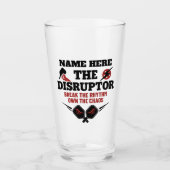 Verre Pickleball Personalized Name The Disruptor Beer (Devant)
