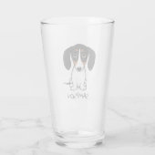 Verre Piebald Dachshund Cute Chien Chien Personnalisé Ve (Dos)