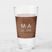 Verre pierre de brique rustique Brown ajouter le nom let (Dos)