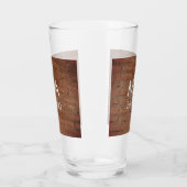 Verre pierre de brique rustique Brown ajouter le nom let (Gauche)