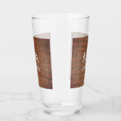 Verre pierre de brique rustique Brown ajouter le nom let (Droite)
