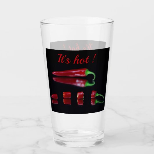 Verre Piments rouges chauds (Devant)