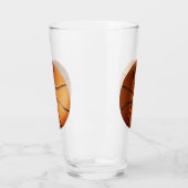 Verre Pimply Orange Traditional Basket, (Gauche)