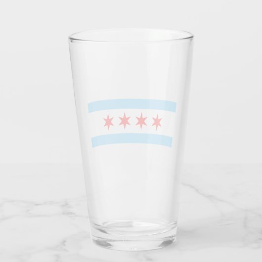 Verre Pinceau de drapeau de Chicago (Dos)