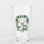 Verre Pine Tree State Moose and River Artwork (Devant)