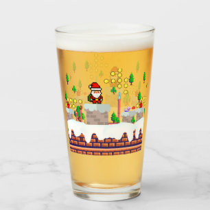 Verre Pingouin de l'équipe de snowboard père Noël de Mik