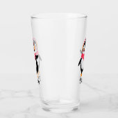 Verre Pingouin de Noël Jolly en écharpe avec des bouffée (Droite)