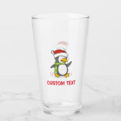 Verre Pingouin de Noël marchant sur la neige (Dos)