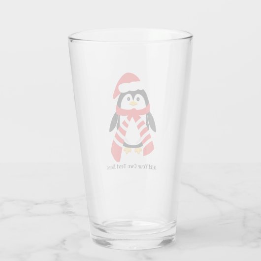 Verre Pingouin mignon de Noël (Dos)