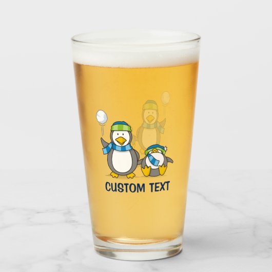 Verre Pingouins à neige (Devant (rempli))