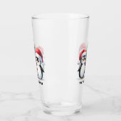 Verre Pingouins Funny personnalisés Noël de famille (Gauche)