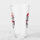 Verre Pingouins mignons Patinage sur glace sur mesure No (Gauche)