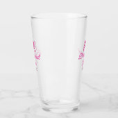 Verre PINK BOW minimalajouter nom bridesmaid année cadea (Gauche)