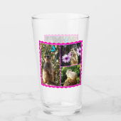 Verre Pink Lacy Meerkat Collarge, (Devant)
