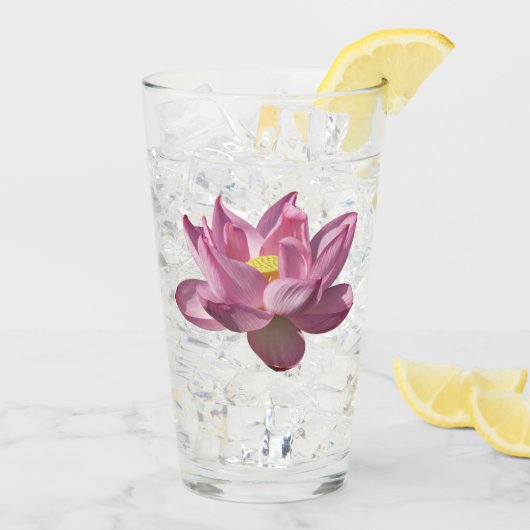 Verre Pink Lotus Flower IV (Dos glace)