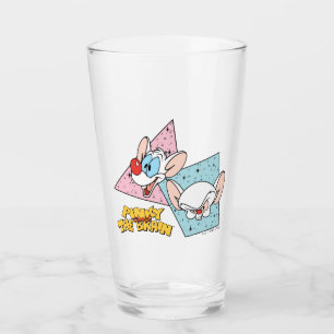 Verre Pinky et le cerveau Graphiques de caractères rét