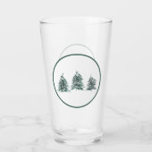Verre Pins neigeux Pint Glass (Dos)