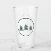 Verre Pins neigeux Pint Glass (Devant)