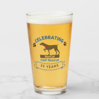 Verre Pint américain du 25e anniversaire du SPG