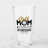 Verre Pint Cool tendance "GOLF MOM" Gold Typographie (Devant)