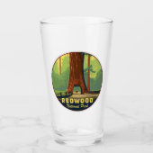 Verre Pint Glass du parc national Redwood (Devant)