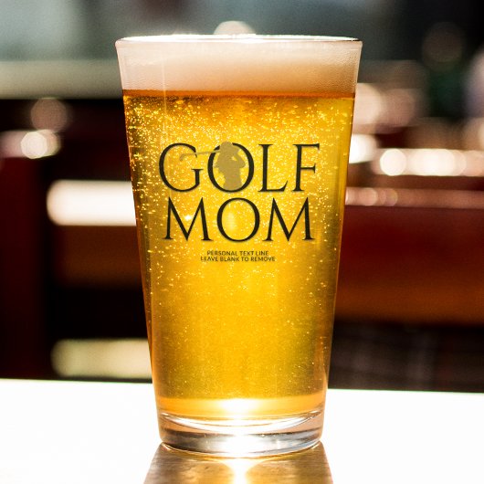 Verre Pint Or Cool tendance "GOLF MOM"