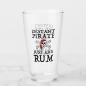 Verre Pirate instantanée - Juste Ajouter du rhum (Dos)