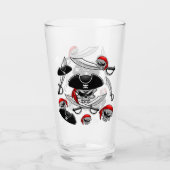 Verre Pirate Skull avec Sabres croisés (Devant)