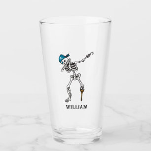 Verre Pirate squelette dabbing Halloween personnalisé