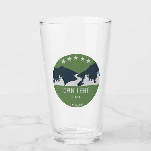 Verre Piste de feuilles de chêne (Devant)