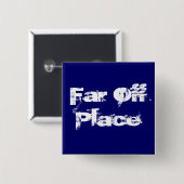 Verre plaats vierkante button 5,1 cm (Voorkant /achterkant)