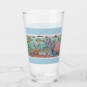 Verre Plage de corail de poisson bleu (Dos)