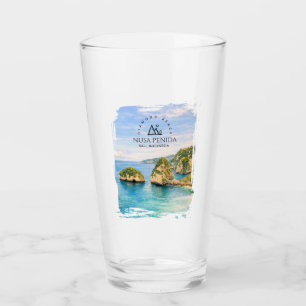 Verre Plage de diamants Bali Aquarelle Mer turquoise