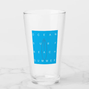 VERRE PLAGE DE SURF OCÉAN ÉTÉ