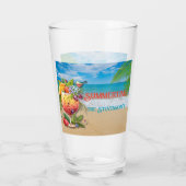 Verre Plage personnalisée en été Océan (Dos)